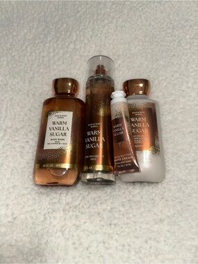NEW Bath & Body Works Warm Vanilla Sugar Body Care Set